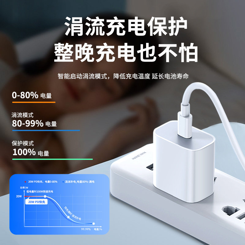 适用苹果11充电器20W瓦PD快充头套装11ProMax充电头iphone11手机充电插头iphone11Pro闪充头加长2米数据线