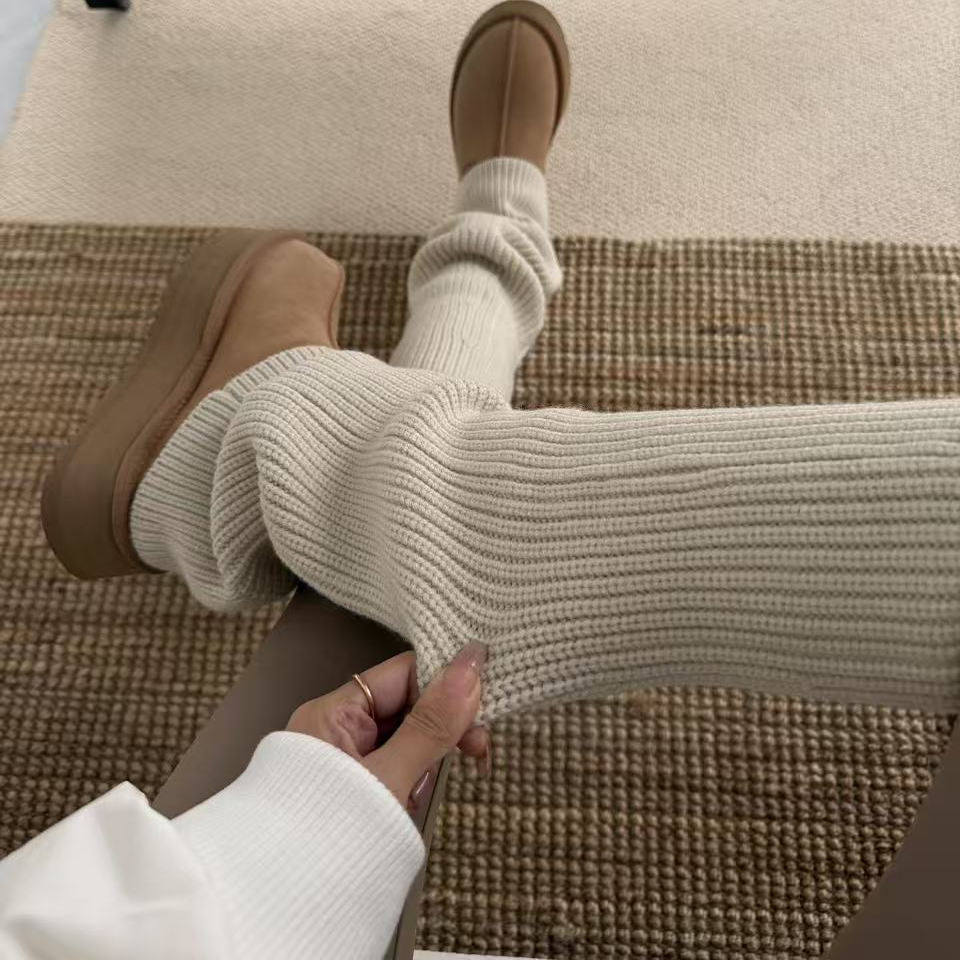 lulu平替袜套重磅露露鱼骨纹路250g针织堆堆配鲨鱼裤加厚秋冬腿套,淘宝优惠券,粉丝福利购,淘宝优惠卷