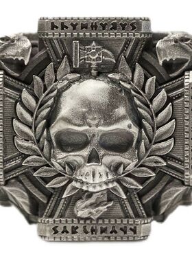 全面战争III战锤周边帝国十字戒指2025个性原创复古好友礼物做旧