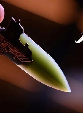 青铜宝剑仿玉和田青玉剑吊坠精致小剑帅气小众民族风吊坠钥匙扣款