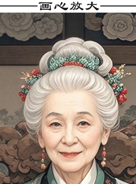 东北胡家仙胡三太奶画像挂画胡三太爷神像堂口供奉九尾狐装饰画