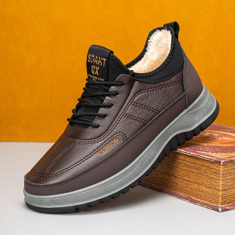 链品FUSARO男鞋保暖绵羊毛鞋子冬季男士加绒运动鞋中老年防滑a62,淘宝优惠券,粉丝福利购,淘宝优惠卷