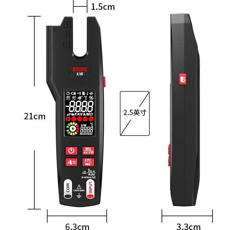 BSIJKLDEYHA U6充万电形高表钳用表数字精钳度全自动直流交流形电 - 图1