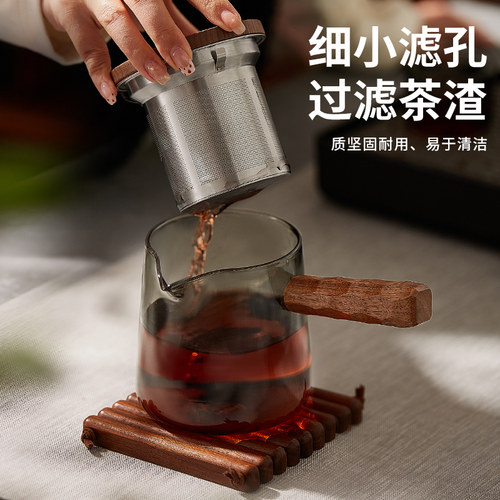 木笙玩物侧把茶壶玻璃煮茶器电陶炉耐高温泡茶壶功夫茶具家用单壶 - 图2