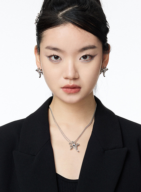 黑刺猬 原创小众设计液态蝴蝶系列项链女个性独特高级感吊坠