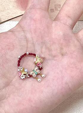 精致适合手粗的戒指女粗胖手大号轻奢高级感开口小众设计学生党新