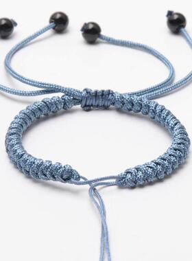 红绳可穿平安扣半成品脚炼编织diy铜钱男女饰品手绳炼成人脚踝炼