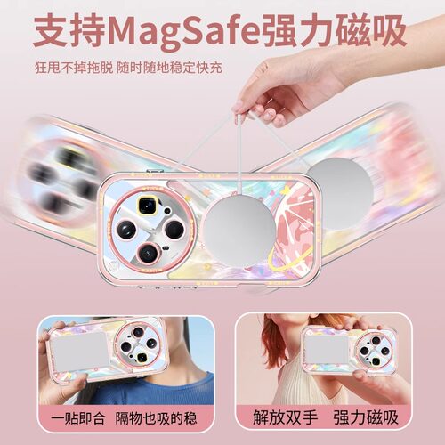 沃艾尼适用OPPOfindx9手机壳新款x9ultra透明FINDX8s磁吸充电oppox8Pro闺蜜情侣x8s+可爱x9spro女时尚硅胶套 - 图1