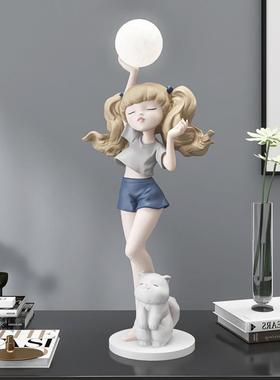 女孩客厅装饰摆件家居饰品电视柜玄关卧室台灯乔迁礼物