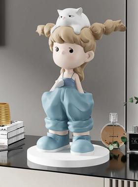 轻奢女孩客厅装饰摆件家居饰品电视柜玄关酒柜软装乔迁生日礼物