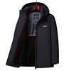 Lu Haifeng brand men's jacket high-end business velvet thickened warm jacket middle-aged and elderly long cotton coat a4