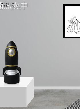 现代简约创意宇宙飞船存钱罐儿童礼物卡通创意储蓄罐树脂装饰摆件