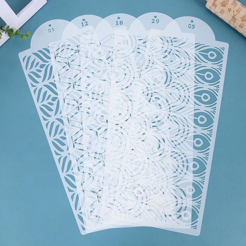 Fondant Cake Mesh Stamps Stencils Embossing for Decorating T - 图3