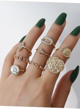 Finger Rings Set Women Knuckle Rings Female Jewelry 戒指套装