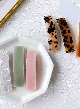 Fashion Geometric Rectangle Hair Clips Leopard Print Floral