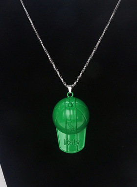 欧美潮流男女项链嘻哈百搭不掉色多色鸭舌帽长款毛衣链街头风个性