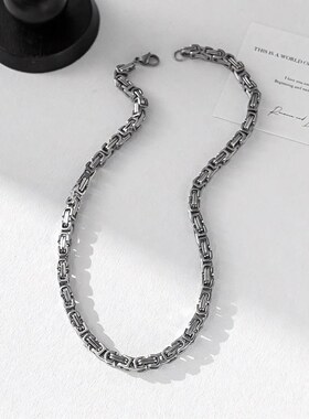 简约狂飙强哥同款个性男士项链手工编织古巴四方链平安纹霸气男潮