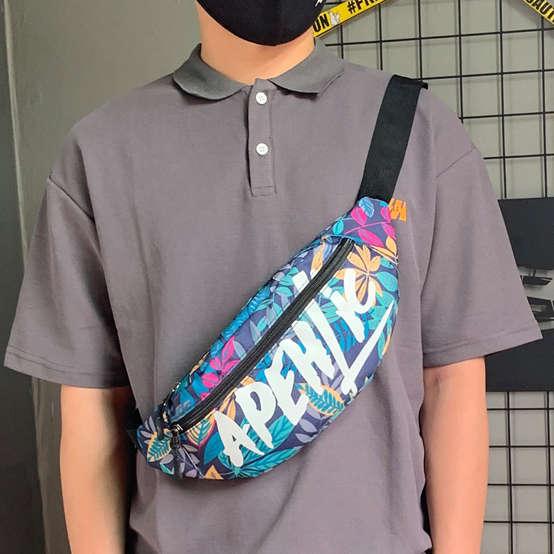 ins潮牌运动轻便单肩小背包斜挎包 qjuj箱包男士包袋