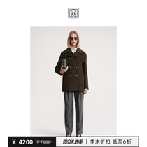 TOTEME womens dress Chocolate mixed Maillard wool quite sphincter jacket jacket jacket