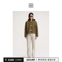 TOTEME Woman Loaded Olive Green Wood Bolted with Coarse Jacket Jacket