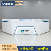 Bank Intelligent Guidance Desk Consultation Desk Fill Single Reception Desk Baking Varnish Wisdom Bank Furniture Tour Service Desk Customized