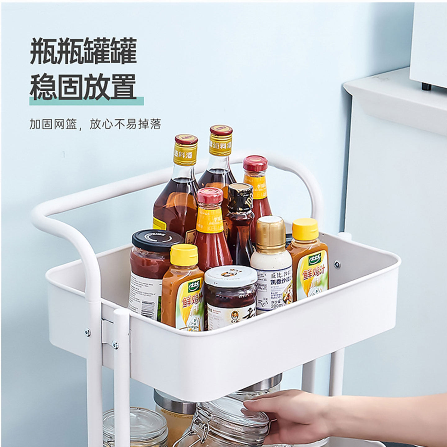 落地多层小推车置物架厨房可移动新生儿婴儿用品储物架零食收纳架,淘宝优惠券,粉丝福利购,淘宝优惠卷