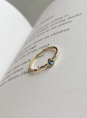 pongpong怦怦跳 浪漫主义 手打18k金戒指法式幸运石