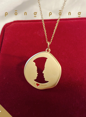 18k金剪影轮廓定制硬币