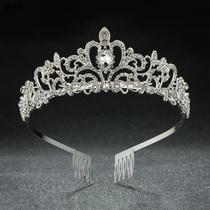 European and American cross-border open pore instruments Stirrup Crown Bridal Wedding Ornaments Head Accessories Hair Stirrup Cake Children Birthday Big Crown
