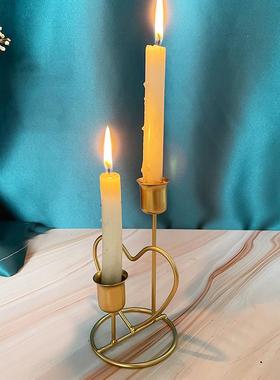 厂家直销鸡心烛台铁艺摆件家居卧室浪漫烛光氛围工艺道具量贩