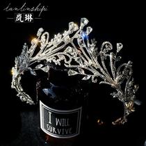 New luxury and delicate water drill retro queen wedding dress headwear Superfairy Birthday Stage Annual Meeting Walk Show Crown Bride