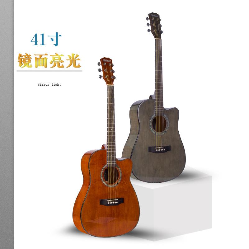 40寸41寸椴木吉他初学者入门亮光吉他成人学生民谣吉他guitar厂家-图0