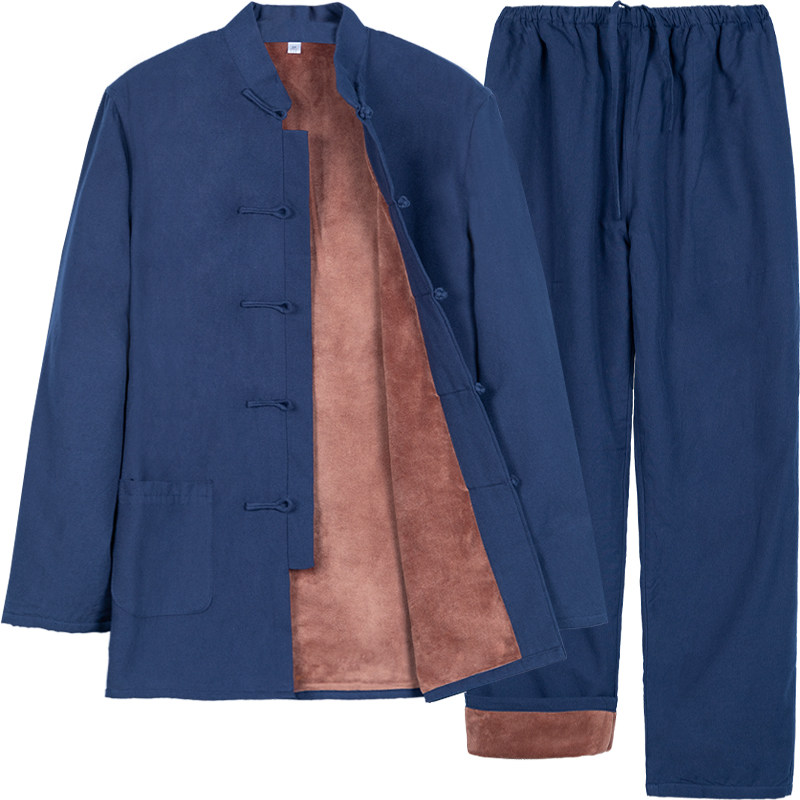 秋冬纯棉加绒中式太极中国风棉服 弦吟唐装