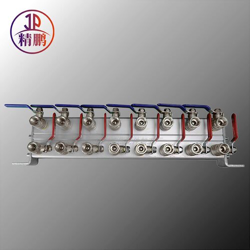 海天注塑机分水排加厚耐高温8进8出3分铜球阀6进6出模具水分流器 - 图0
