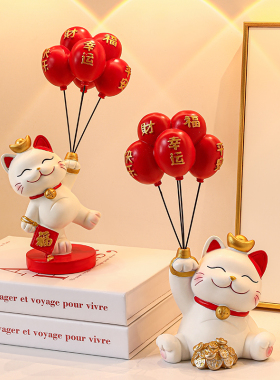 招财猫摆件家居入户门客厅电视柜酒柜玄关装饰品新房乔迁新居礼品