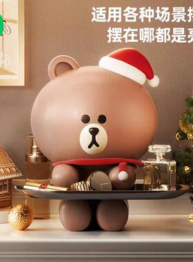 布朗熊钥匙收纳玄关摆件