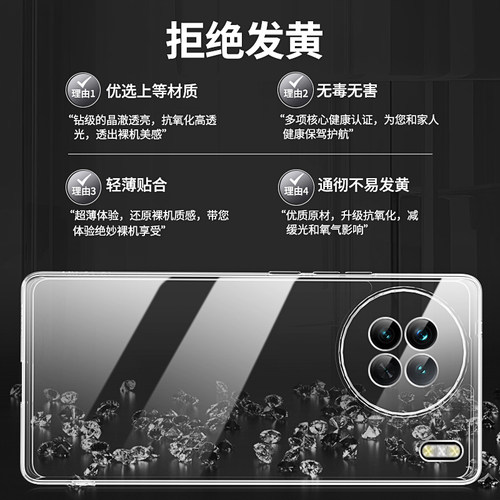 适用vivoX90s手机壳x90/x90pro十透明新款vivo硅胶pro+套viv0vovox全包vivix防摔por超薄pr0软外壳高级后壳叉 - 图2