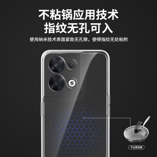 适用oppoReno8手机壳Reno8pro十新款oppo5G透明硅胶opopreno套opρo女por+全包防摔超薄0pp0opp0pporeno85G男 - 图3