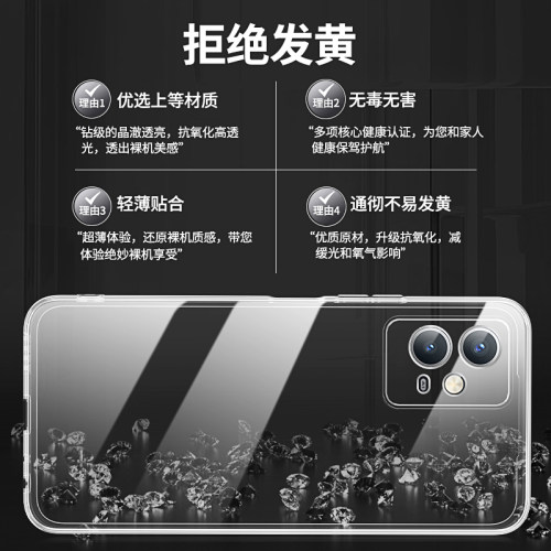 适用vivoy33s手机壳y33e/y52t/y33t/y55/y75透明新款vivo硅胶viviy超薄保护套viv0vovoy全包防摔男女高级外壳 - 图2