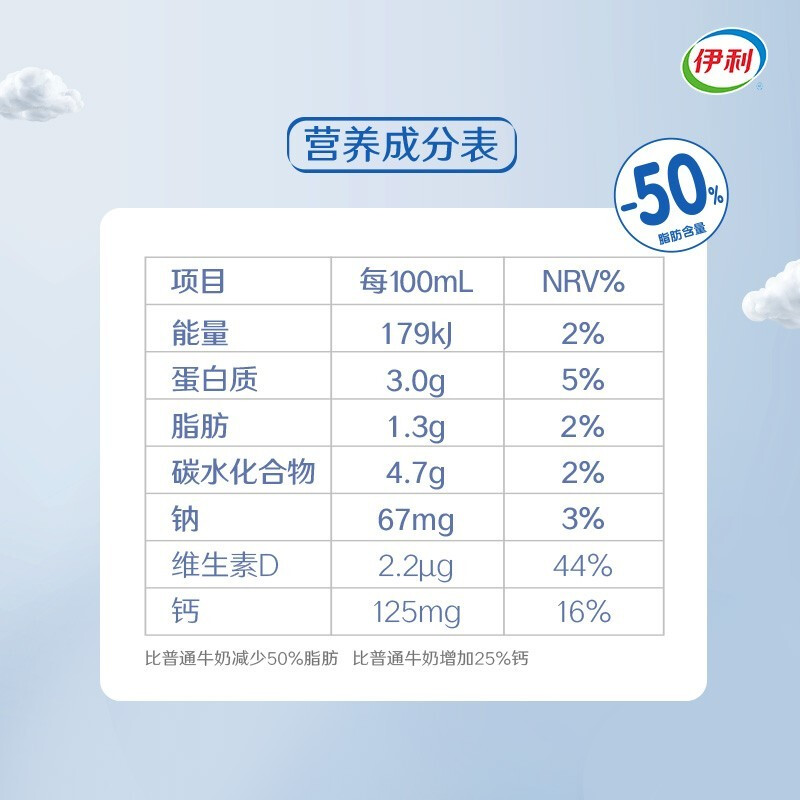 伊利高钙低脂牛奶250ml*16/24盒 富含VD促进钙吸收礼盒装年货送礼