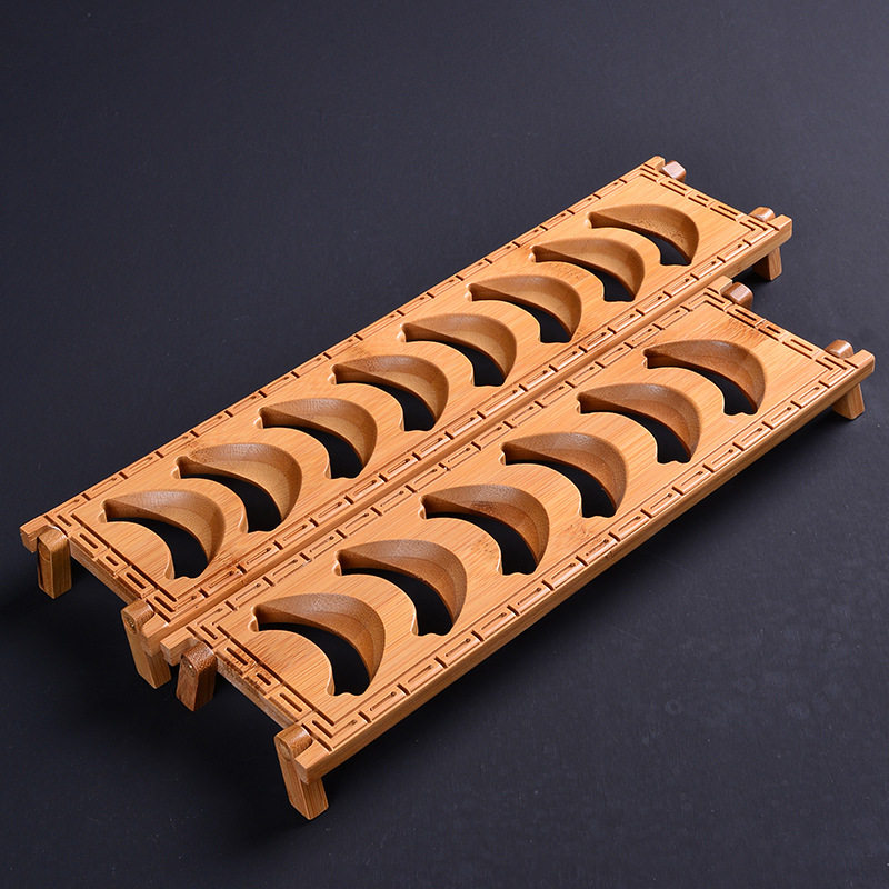 功夫茶杯收纳架架子晾杯架茶具沥水置物架实木竹制茶道配件茶杯架,淘宝优惠券,粉丝福利购,淘宝优惠卷