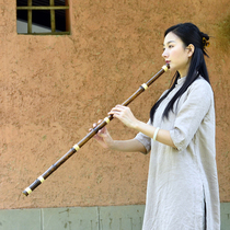 Jade screen xiao flute professional playing flute instrument yellow eel bamboo zazza rattan with Cao Junhes high density and large resonance dongle