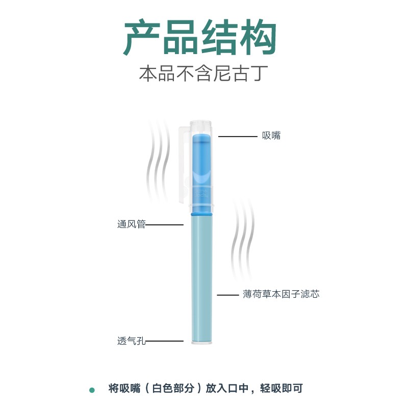 德国薄荷味戒烟神器正品替烟棒子烟嘴香烟过滤嘴戒烟杆抽烟替代品 - 图0