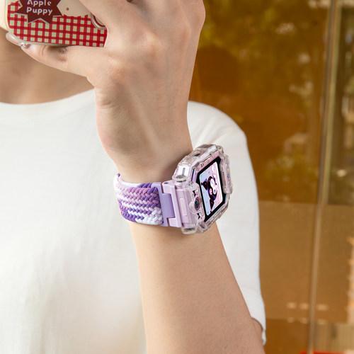 适用小天才电话手表表带z11/z10/z9少年版卡通q3/d5/z8/d3/z1s/q1a弹力编织磁吸u3/d2儿童腕带Z6磁扣腕带 - 图2