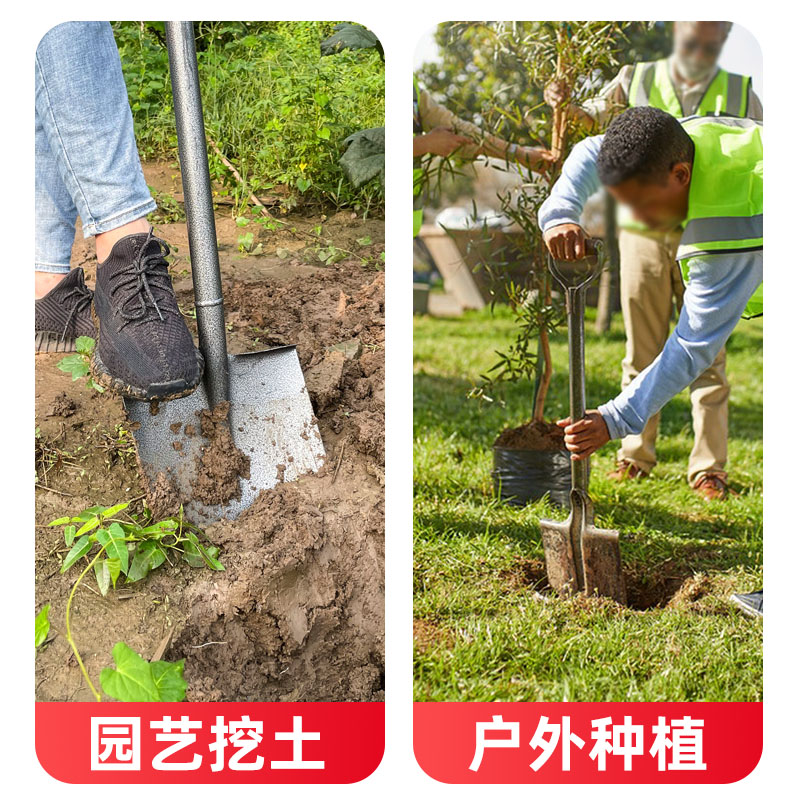 铁锹锰钢家用种菜植树挖土越野车载多功能工兵铲子农用工具大全