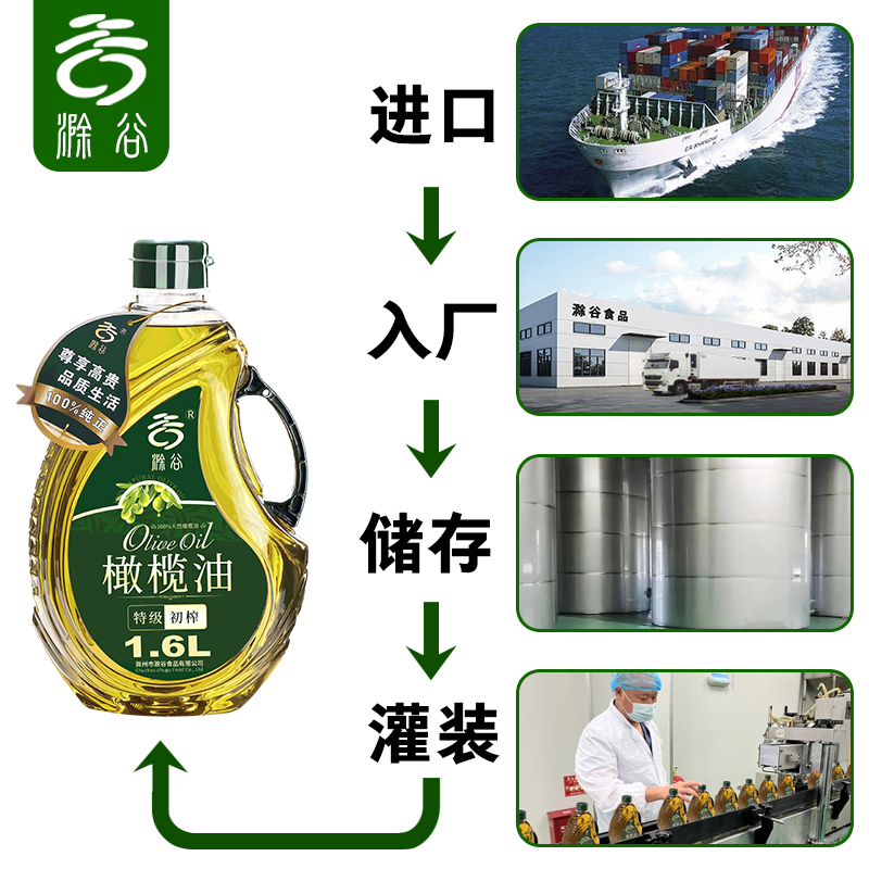 滁谷原油进口橄榄油特级初榨1.6L桶西班牙纯橄榄油食用油官方正品 - 图1