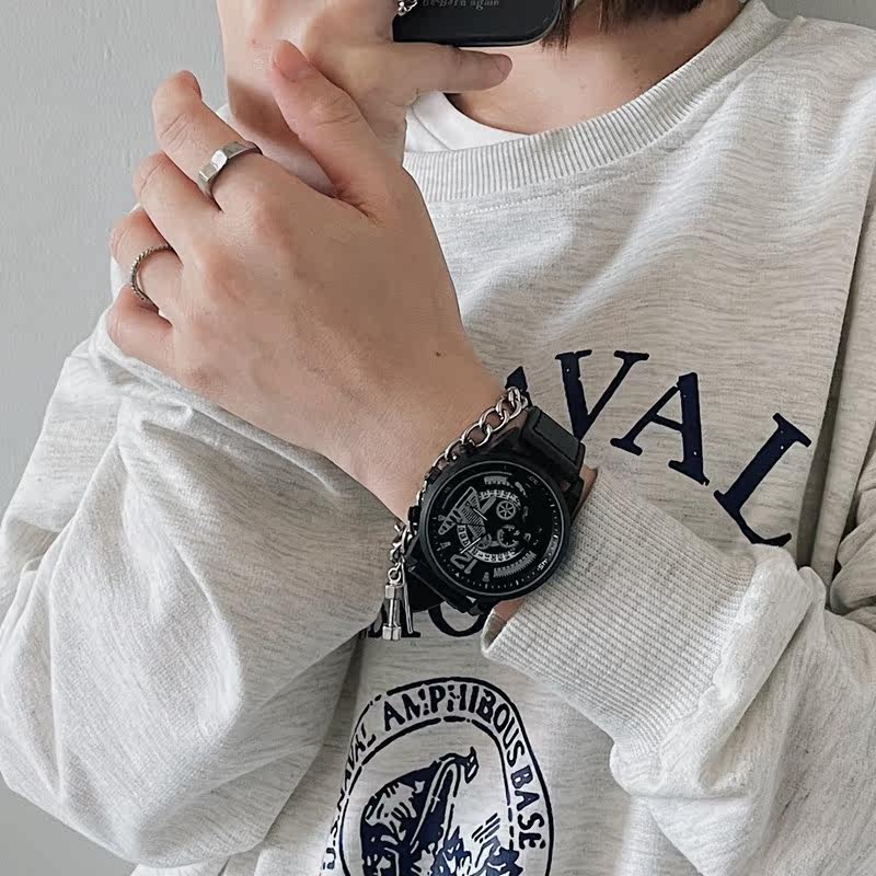 美式复古男潮学生ins小众设计女表 楠棠国产腕表