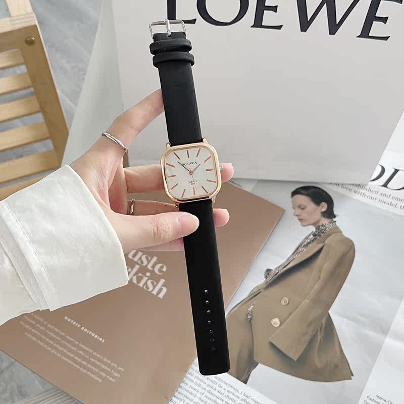 美式复古大方盘女士潮流欧美感手表 楠棠国产腕表