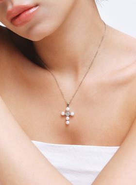 ClassybyCH 银饰 珠汐浮游系列 琼露·PerlaRosee 十字架吊坠