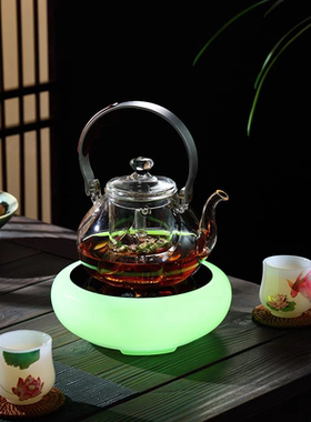 陶总堂玉瓷电陶炉家用白玉琉璃煮茶炉烧水炉养生茶具高档茶艺围炉